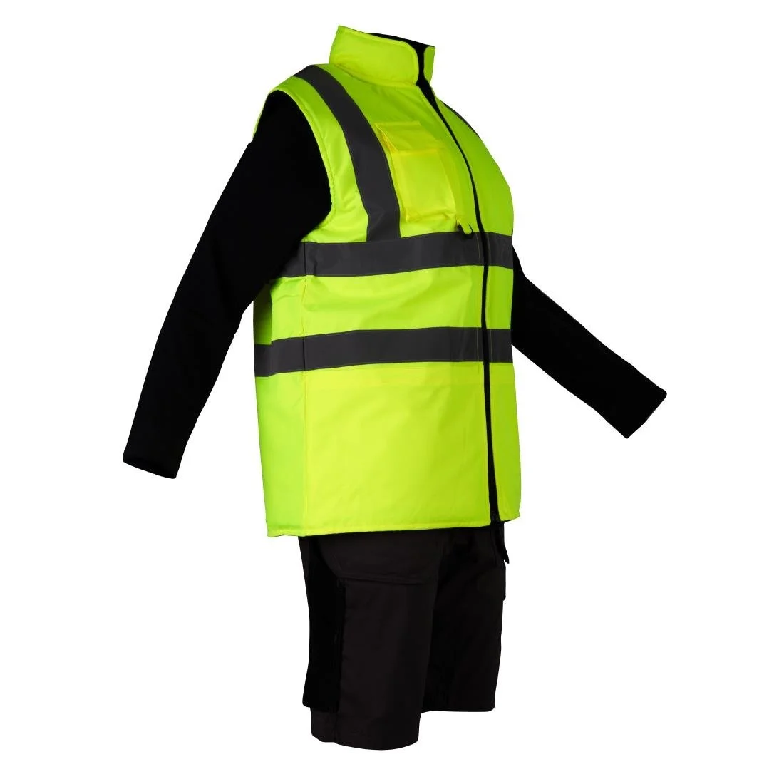 KeepSAFE Hi Vis Bodywarmer Reversible Yellow - Image 2