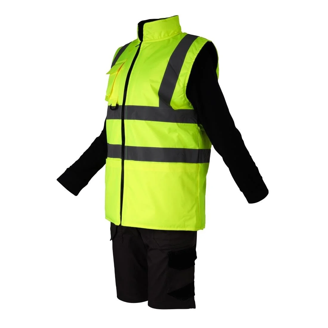 KeepSAFE Hi Vis Bodywarmer Reversible Yellow - Image 3