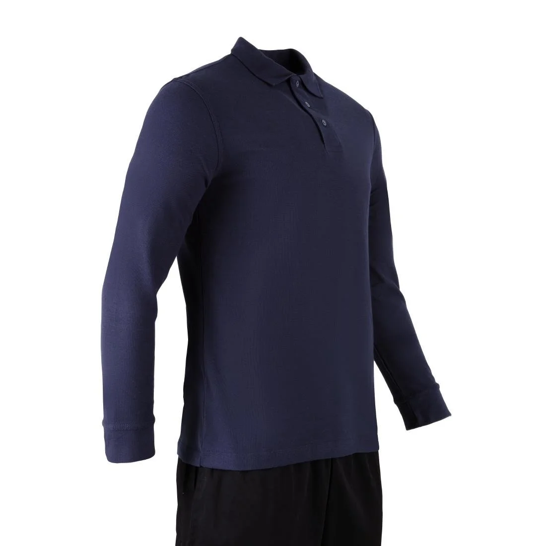 Endurance Long Sleeve Polo Shirt Navy - Image 4