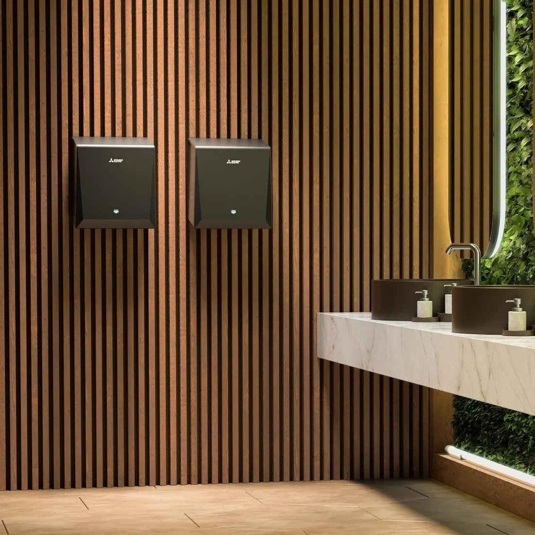 Mitsubishi Jet Towel Wave u02 Smart Hand Dryer Black - Image 3