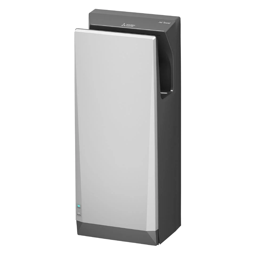 Mitsubishi Wave i01 Jet Towel Slim Heated Hand Dryer Silver