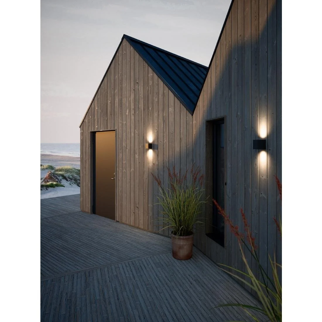 Nordlux Canto Kubi 2 Outdoor Wall Light Seaside Black - Image 3