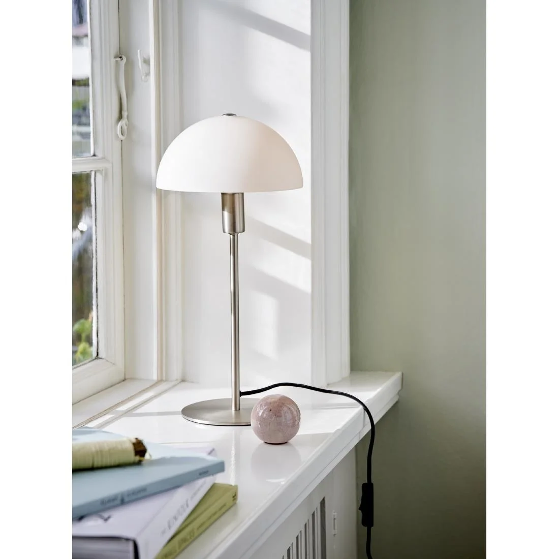 Nordlux Ellen 20 Indoor Table Lamp Brushed Steel, Glass Shade - Image 3