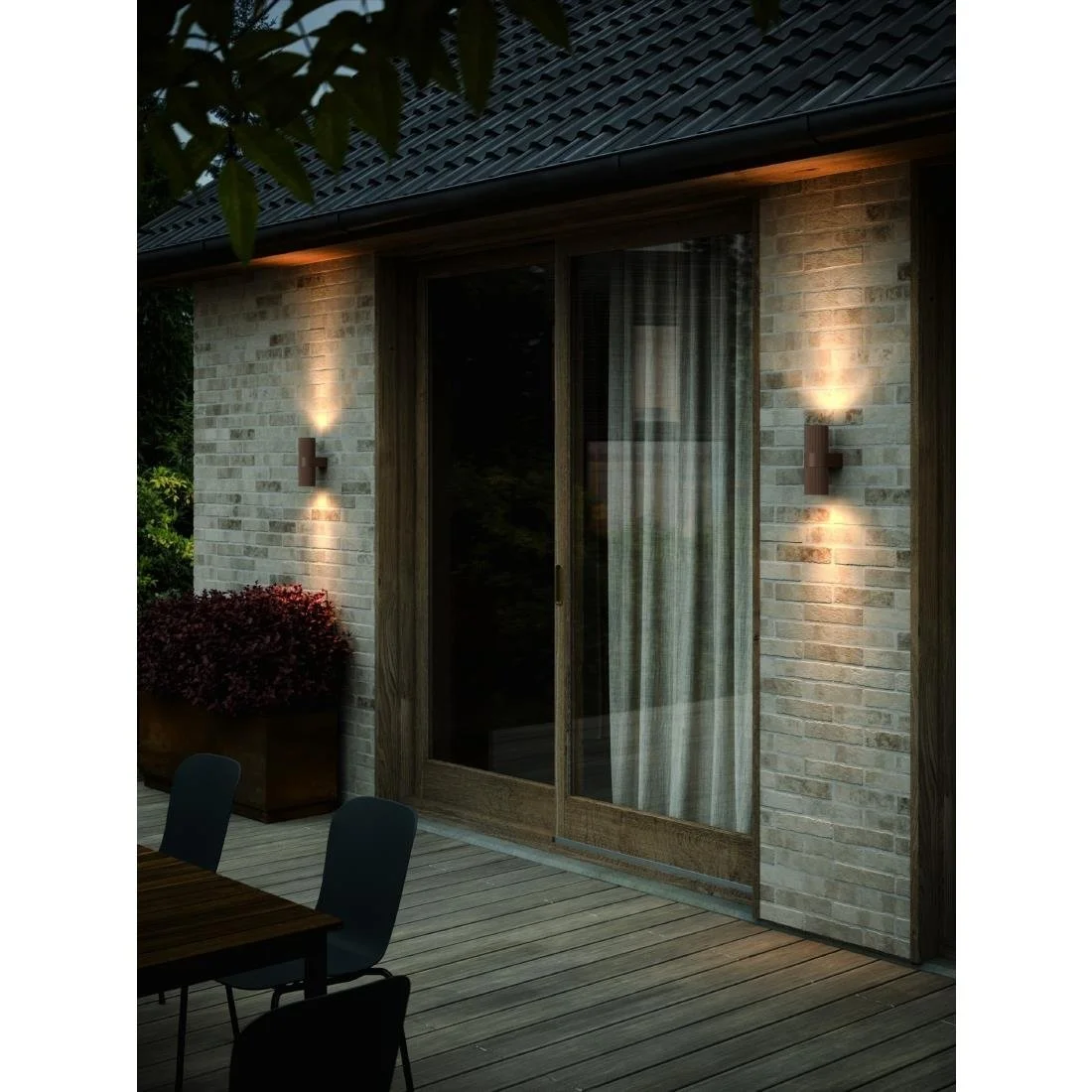 Nordlux Kyklop Ripple Outdoor Wall Light Rust - Image 2