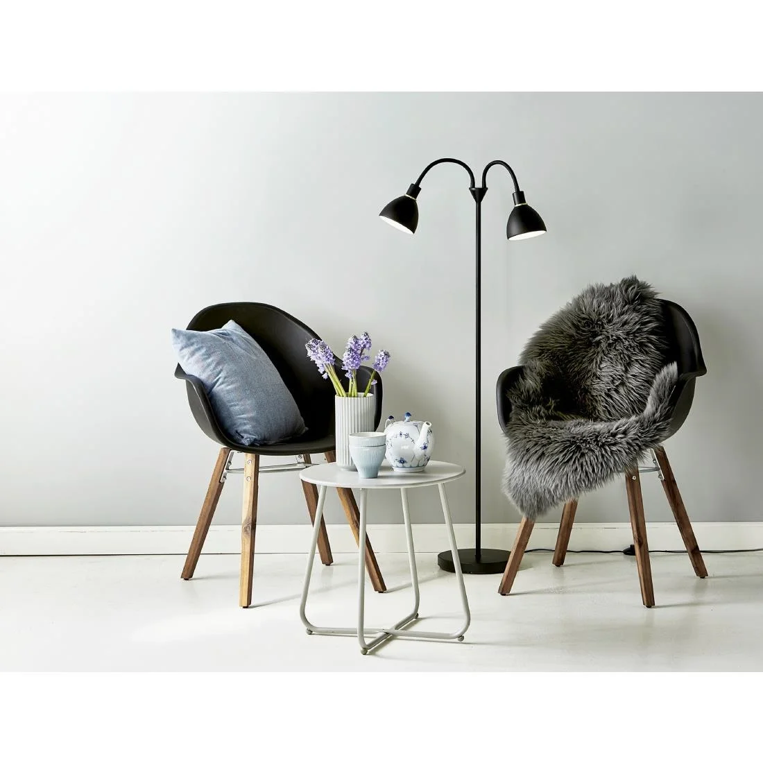 Nordlux Ray Double Floor Lamp Black - Image 3