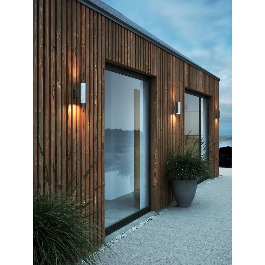 Nordlux Tin Maxi Double Outdoor Wall Light Galvanised - Image 3