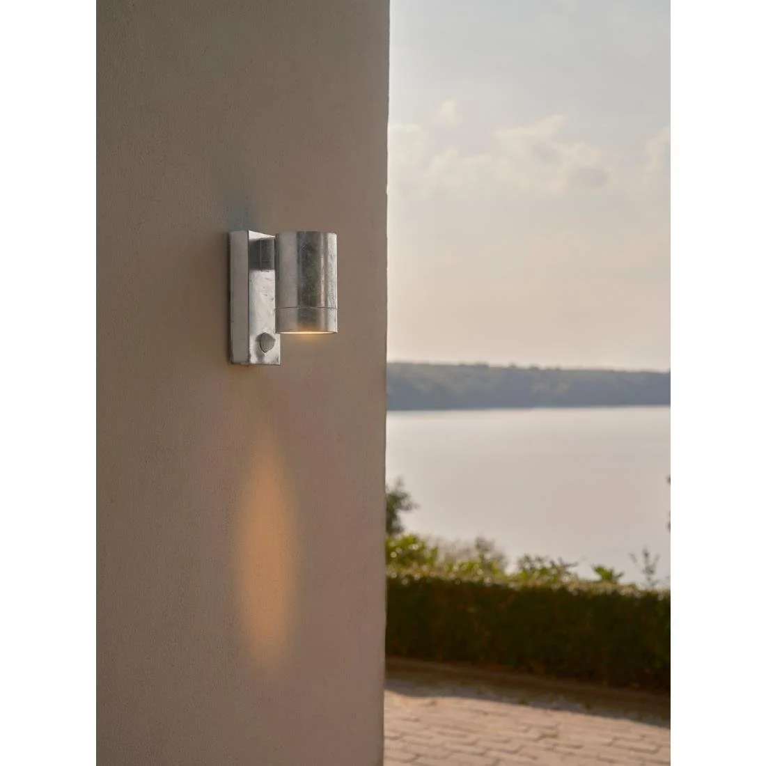 Nordlux Tin Maxi Sensor Outdoor Wall Light Galvanised - Image 5