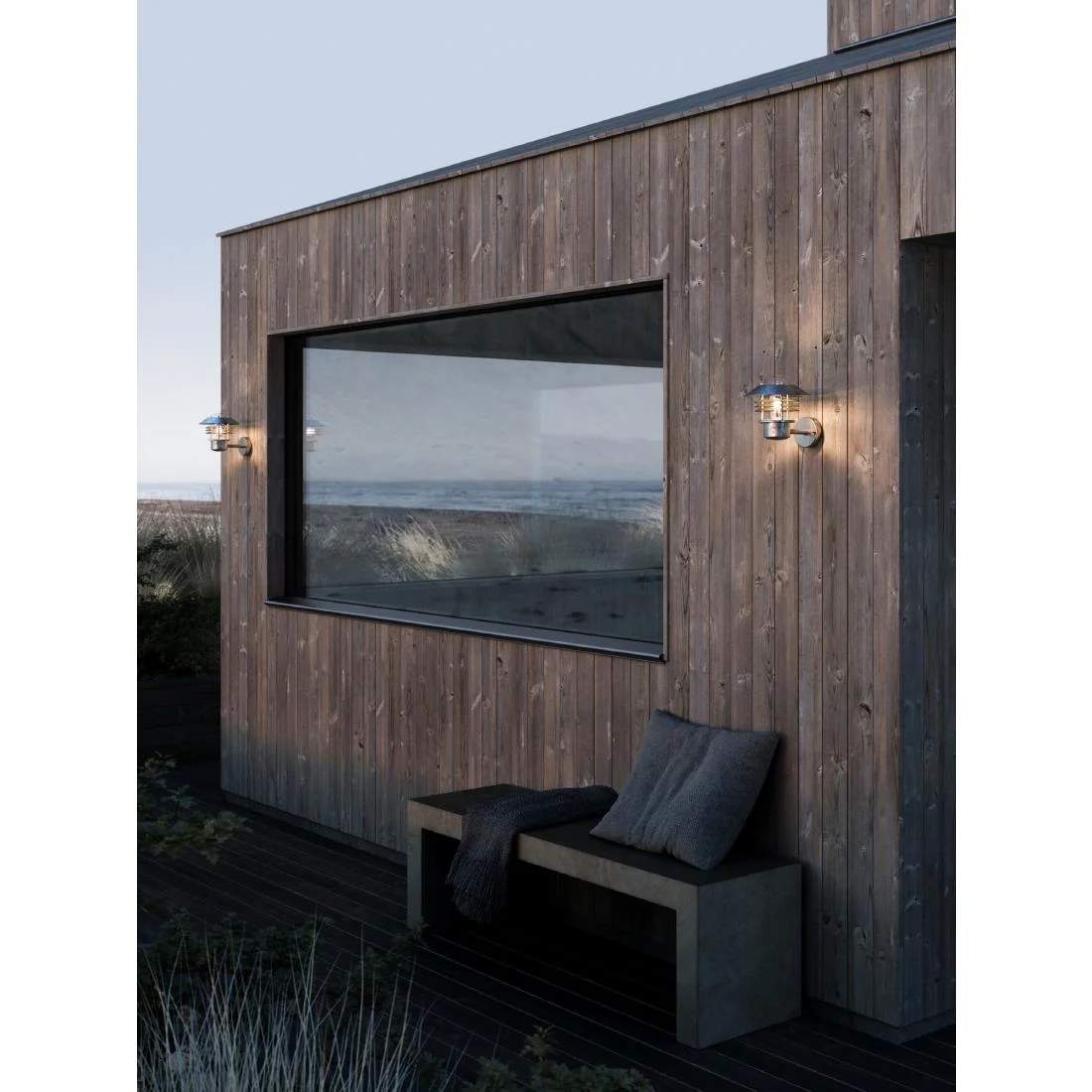 Nordlux Vejers Up Outdoor Wall Light Galvanised - Image 2
