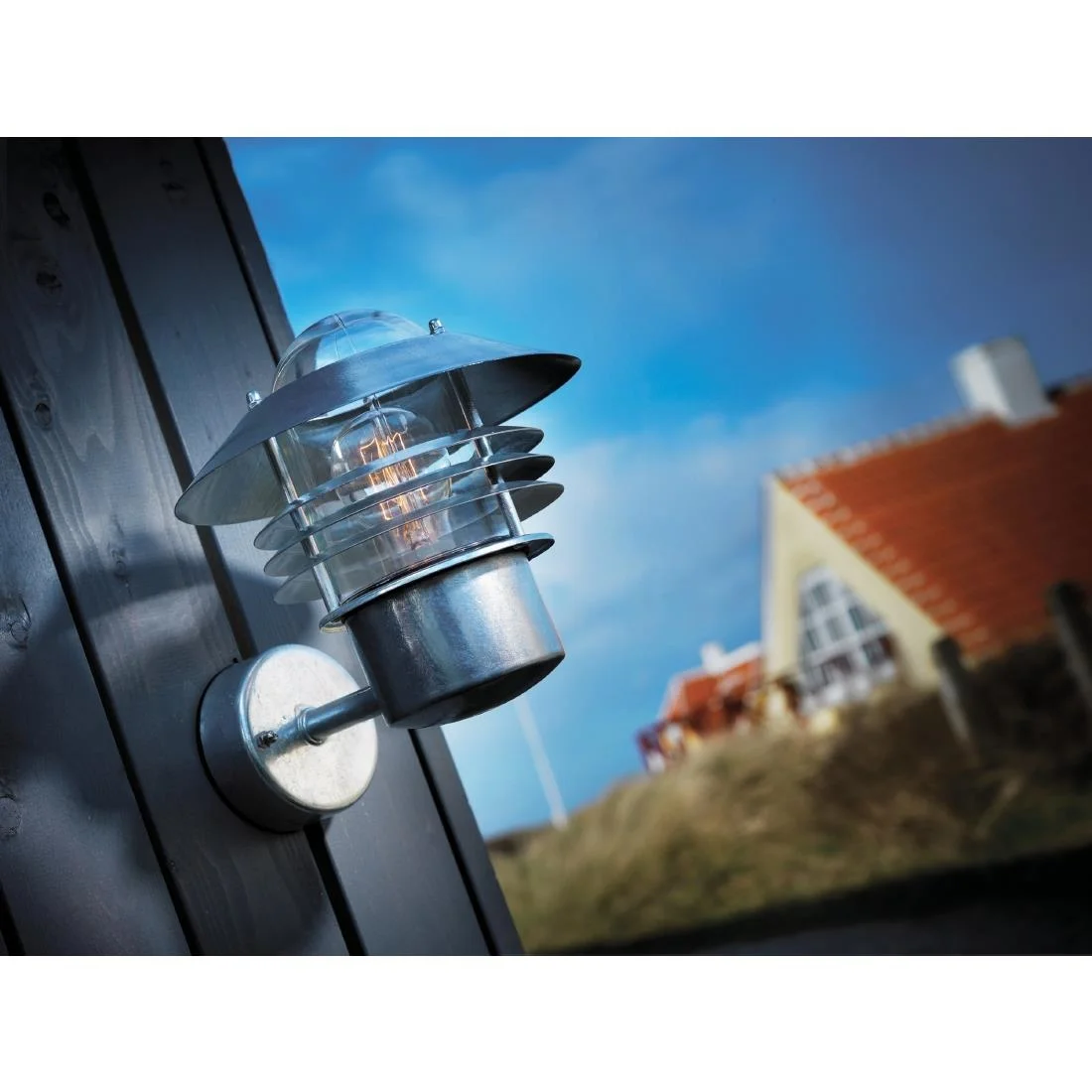 Nordlux Vejers Up Outdoor Wall Light Galvanised - Image 3