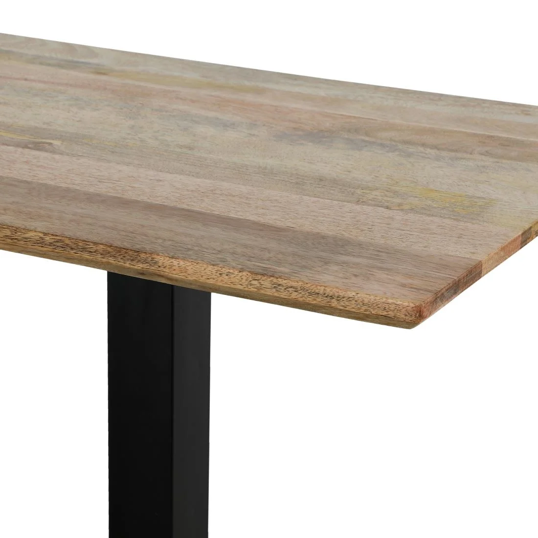 Bolero Loft Rectangle Dining Table with Wooden Top - Image 5