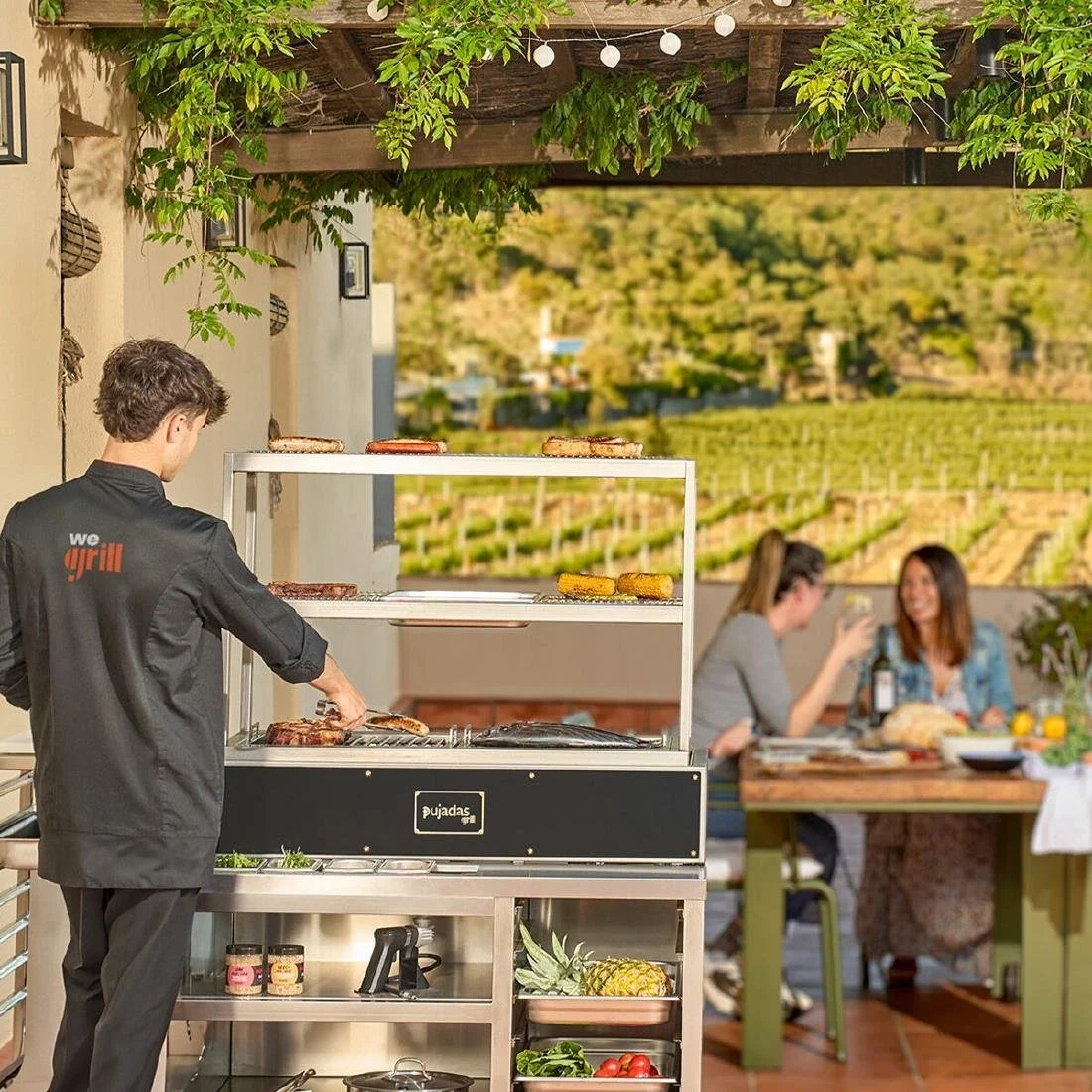 Pujadas Robata Grill with Mobile Cabinet 8582010B - Image 3