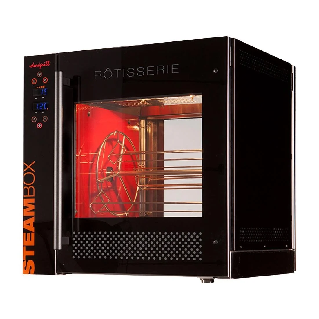 Doregrill Steambox Electric Rotisserie with Self-Cleaning Basket