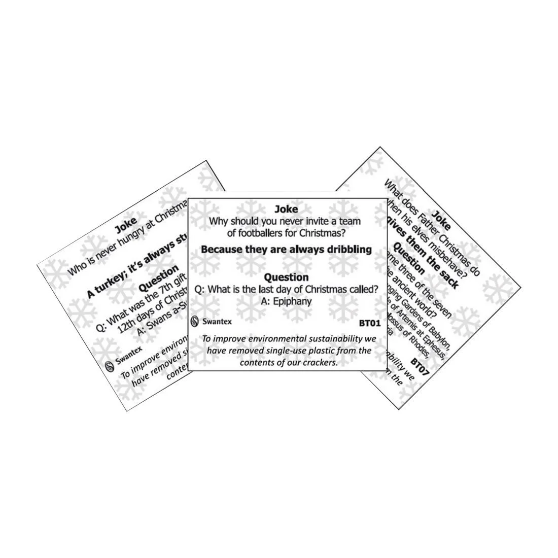 Swantex Kraft Jolly Holly Christmas Cracker 10" (50 Pack) - Image 2
