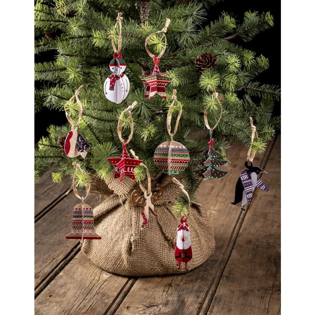 Swantex Kraft Holly Robin Christmas Crackers 12" (50 Pack) - Image 2
