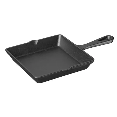 Olympia Cast Iron Square Pan 155x225mm - Image 1