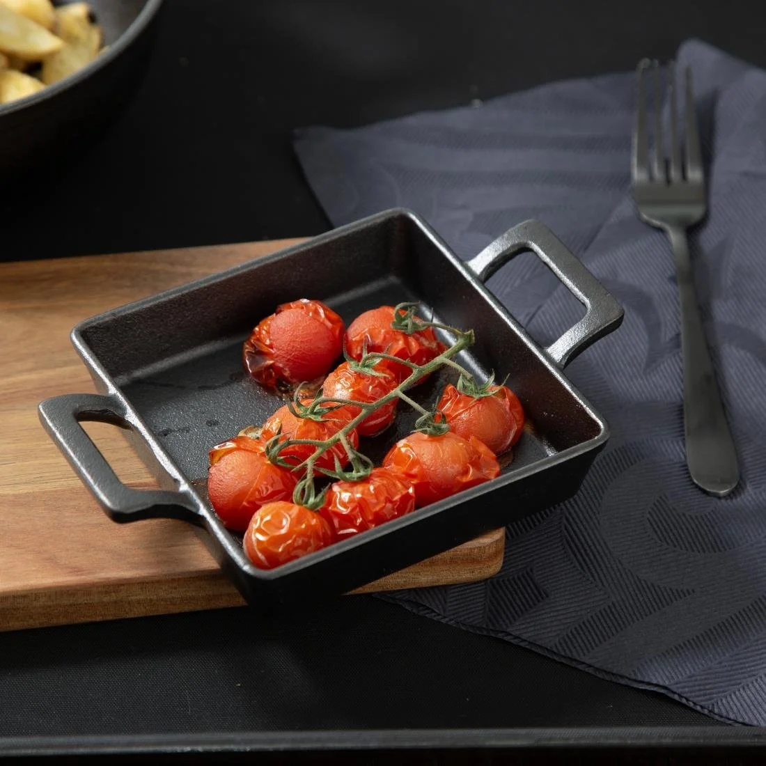 Olympia Cast Iron Square Eared Dish 130x130mm - Image 5