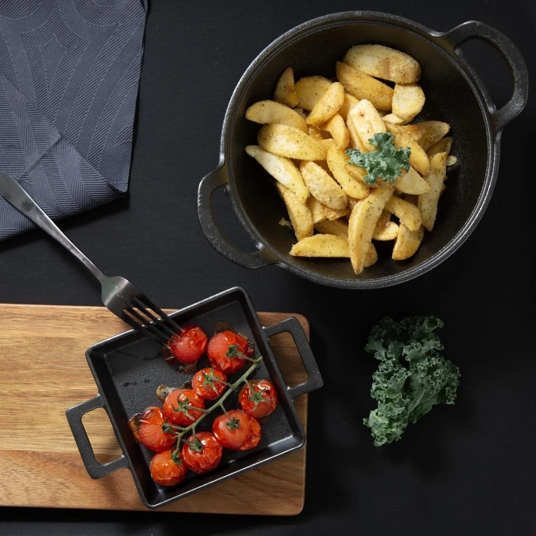 Olympia Cast Iron Square Eared Dish 130x130mm - Image 6