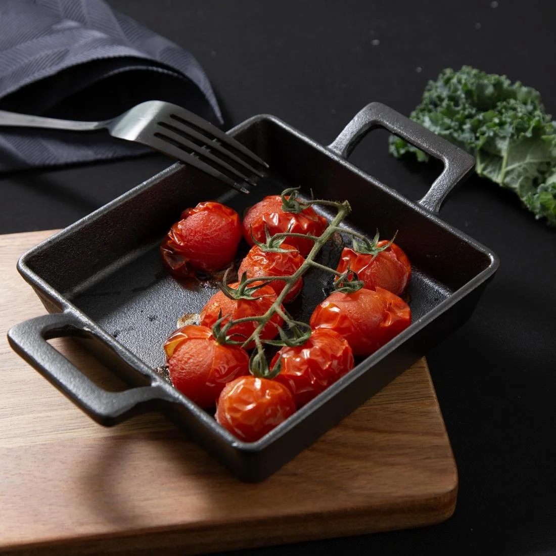 Olympia Cast Iron Square Eared Dish 130x130mm - Image 7