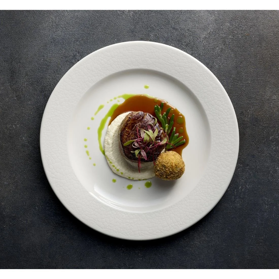 Churchill Viana Footed Plates 261mm White (12 Pack) - Image 2