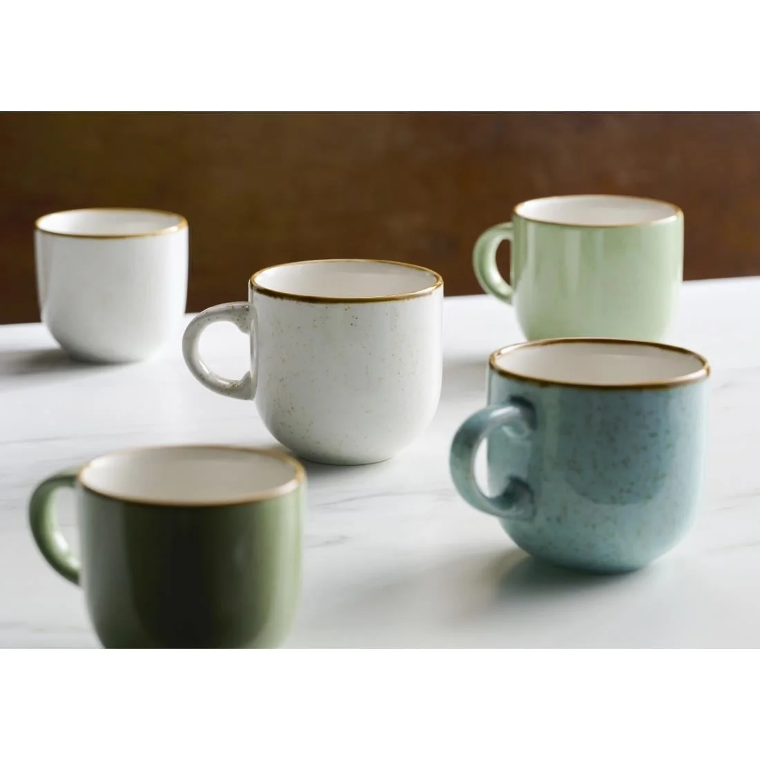 Churchill Stonecast Bubble Mugs Sage Green 280ml (12 Pack) - Image 4