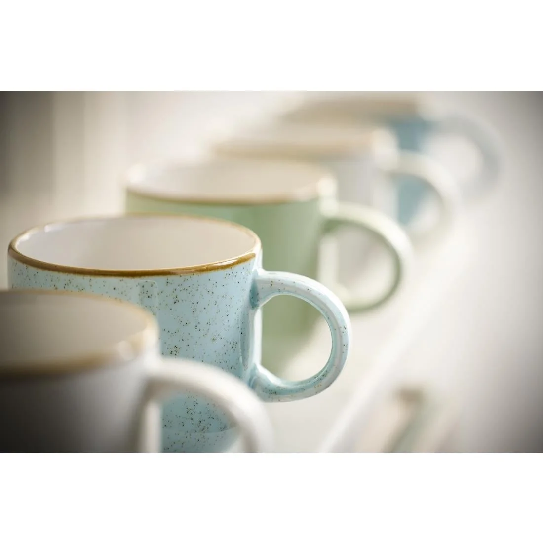 Churchill Stonecast Bubble Mugs Sage Green 280ml (12 Pack) - Image 5