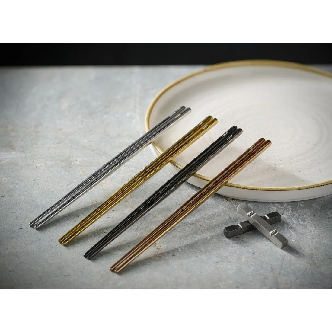 Comas Kyoto Chopsticks Rests Silver 60mm (12 Pack) - Image 2