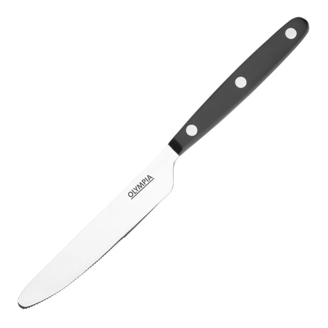 Olympia Taverna Table Knives with Black Handles (12 Pack) - Image 1