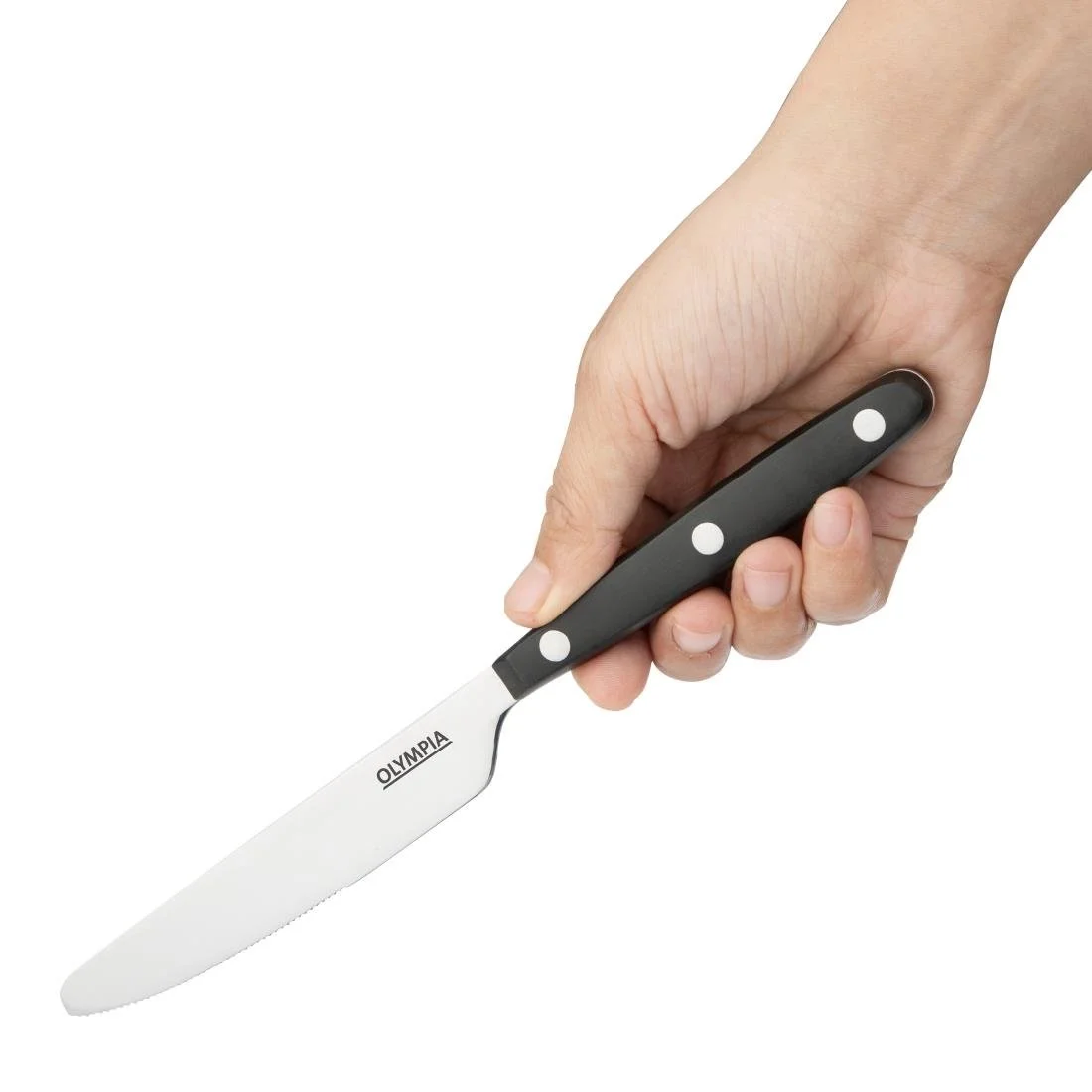 Olympia Taverna Table Knives with Black Handles (12 Pack) - Image 3