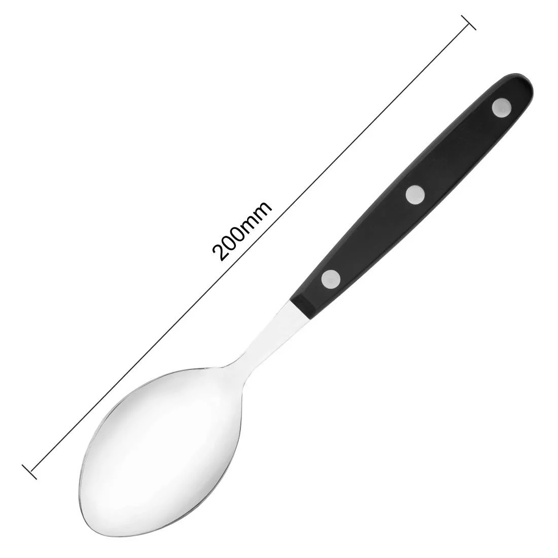 Olympia Taverna Dessert Spoons with Black Handles (12 Pack) - Image 3
