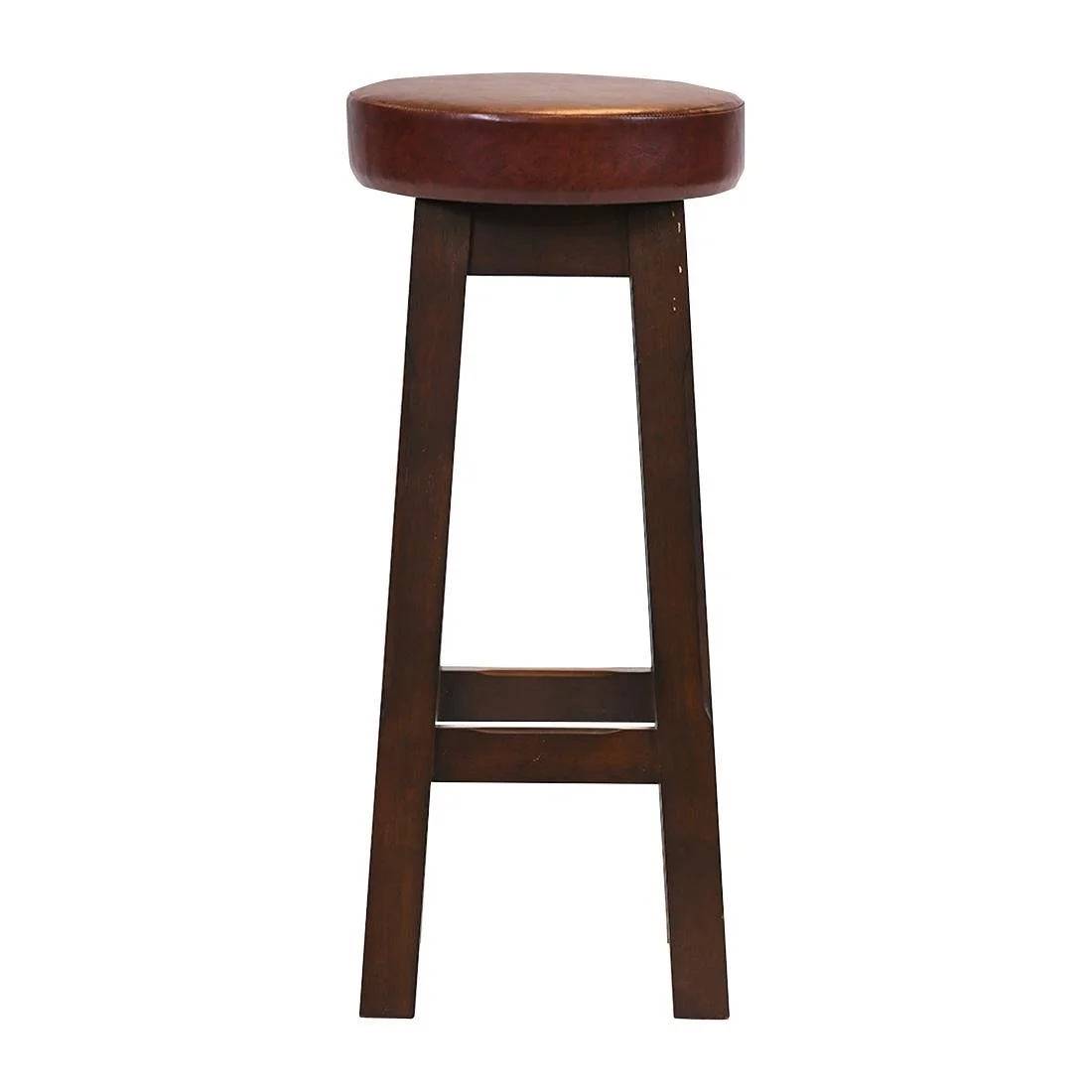 Everyday Wessex Dark Walnut High Stool with Bison Espresso Seat (2 Pack)