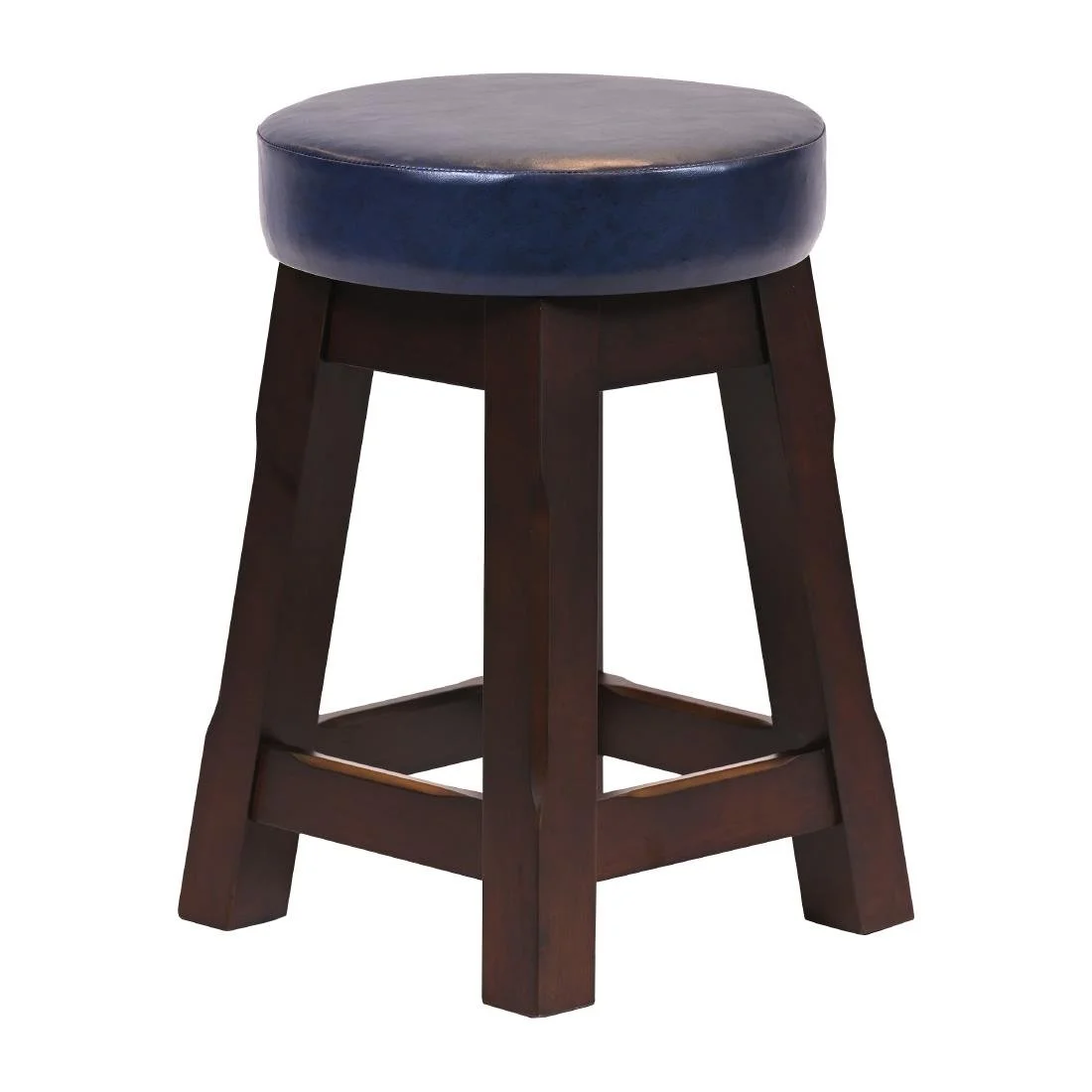 Everyday Wessex Dark Walnut Low Stool with Bison Midnight Seat (2 Pack) - Image 2