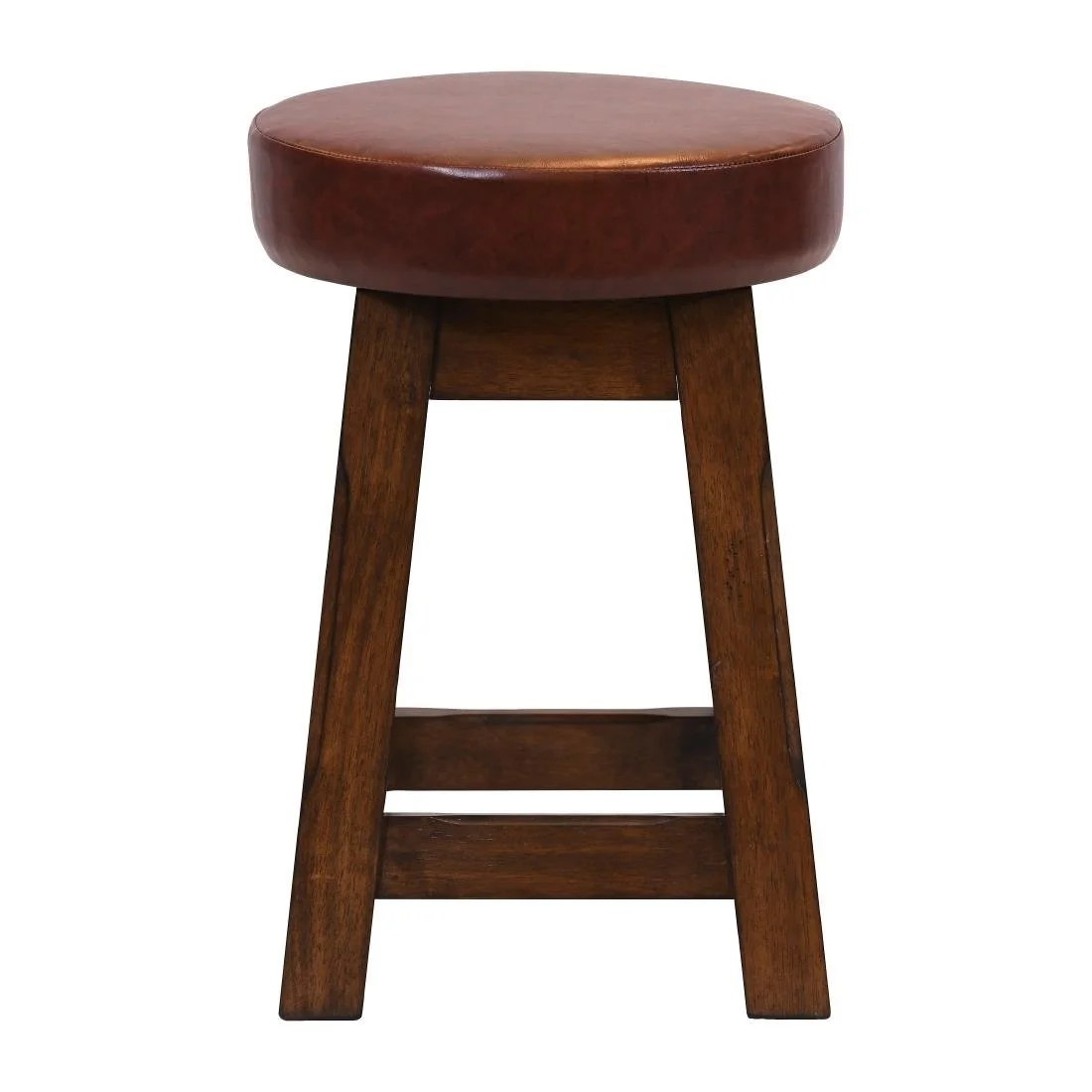 Everyday Wessex Vintage Low Stool with Bison Espresso Seat (2 Pack) - Image 2