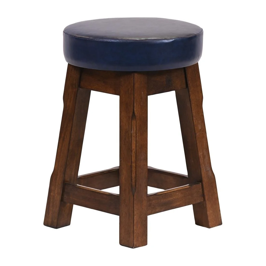 Everyday Wessex Vintage Low Stool with Bison Midnight Seat (2 Pack) - Image 1