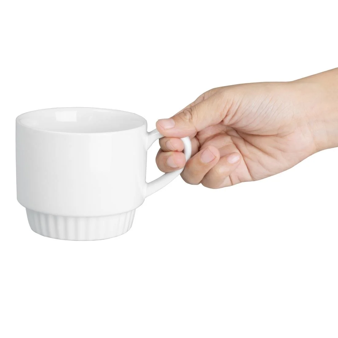 Olympia Café Stacking Mugs White 340ml (6 Pack) - Image 3