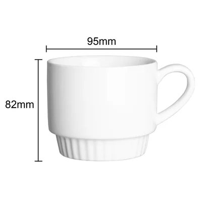 Olympia Café Stacking Mugs White 340ml (6 Pack) - Image 4