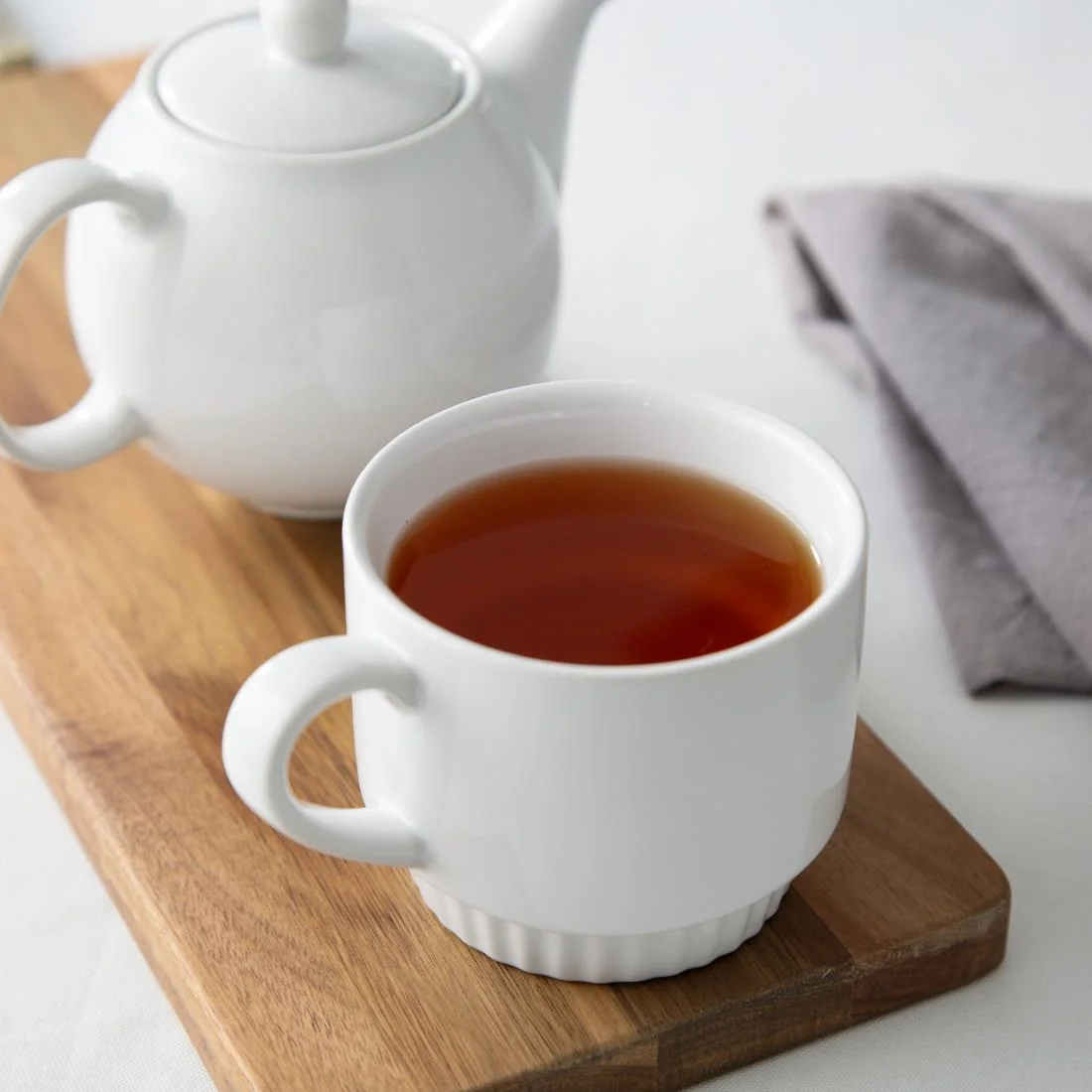 Olympia Café Stacking Mugs White 340ml (6 Pack) - Image 6