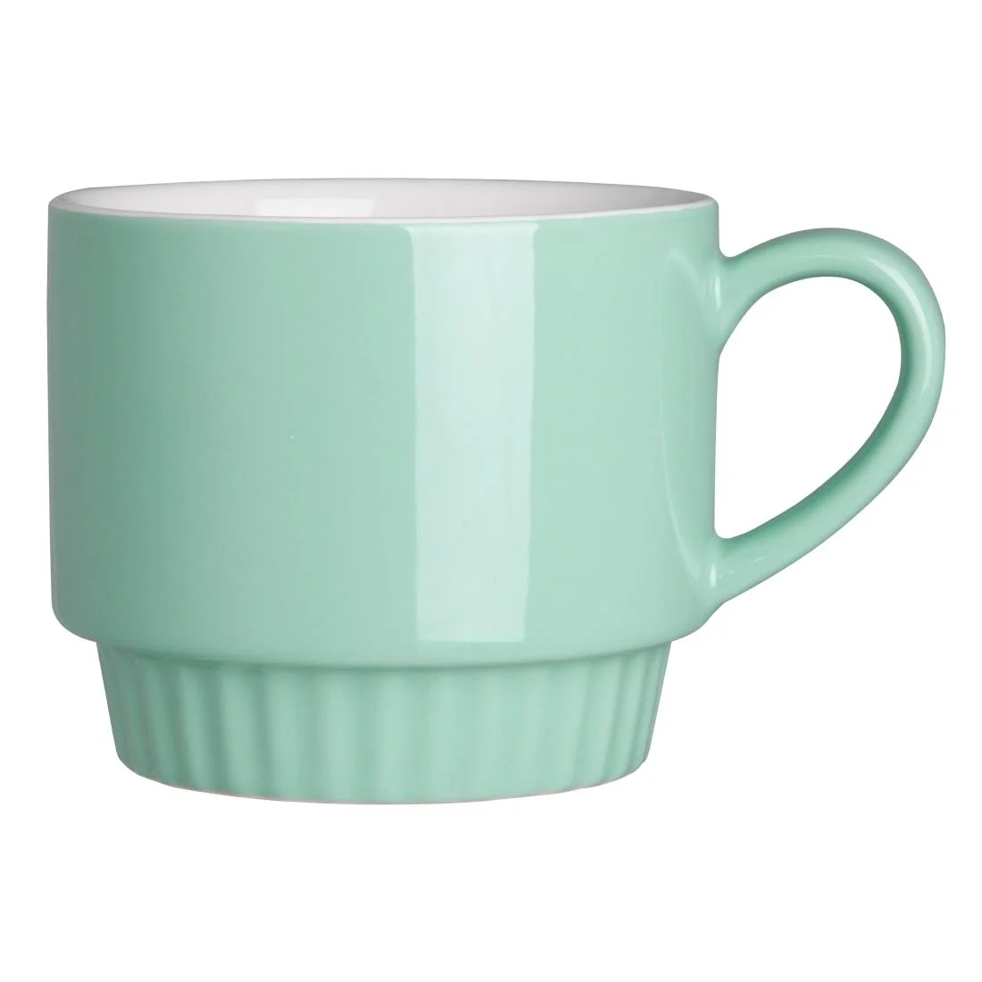 Olympia Café Stacking Mugs Aqua 340ml (6 Pack)