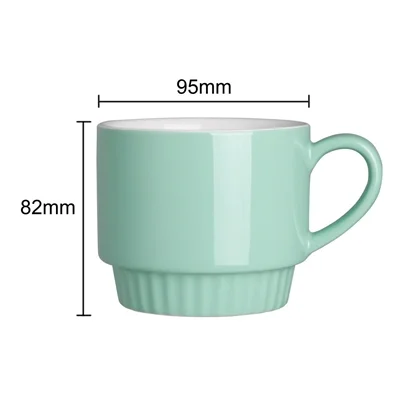 Olympia Café Stacking Mugs Aqua 340ml (6 Pack) - Image 4