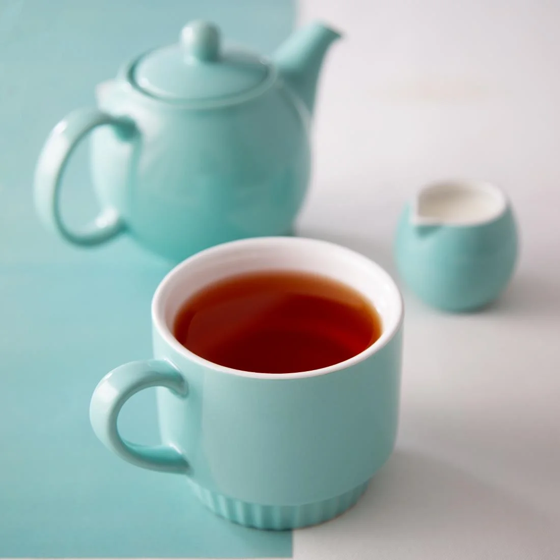 Olympia Café Stacking Mugs Aqua 340ml (6 Pack) - Image 7