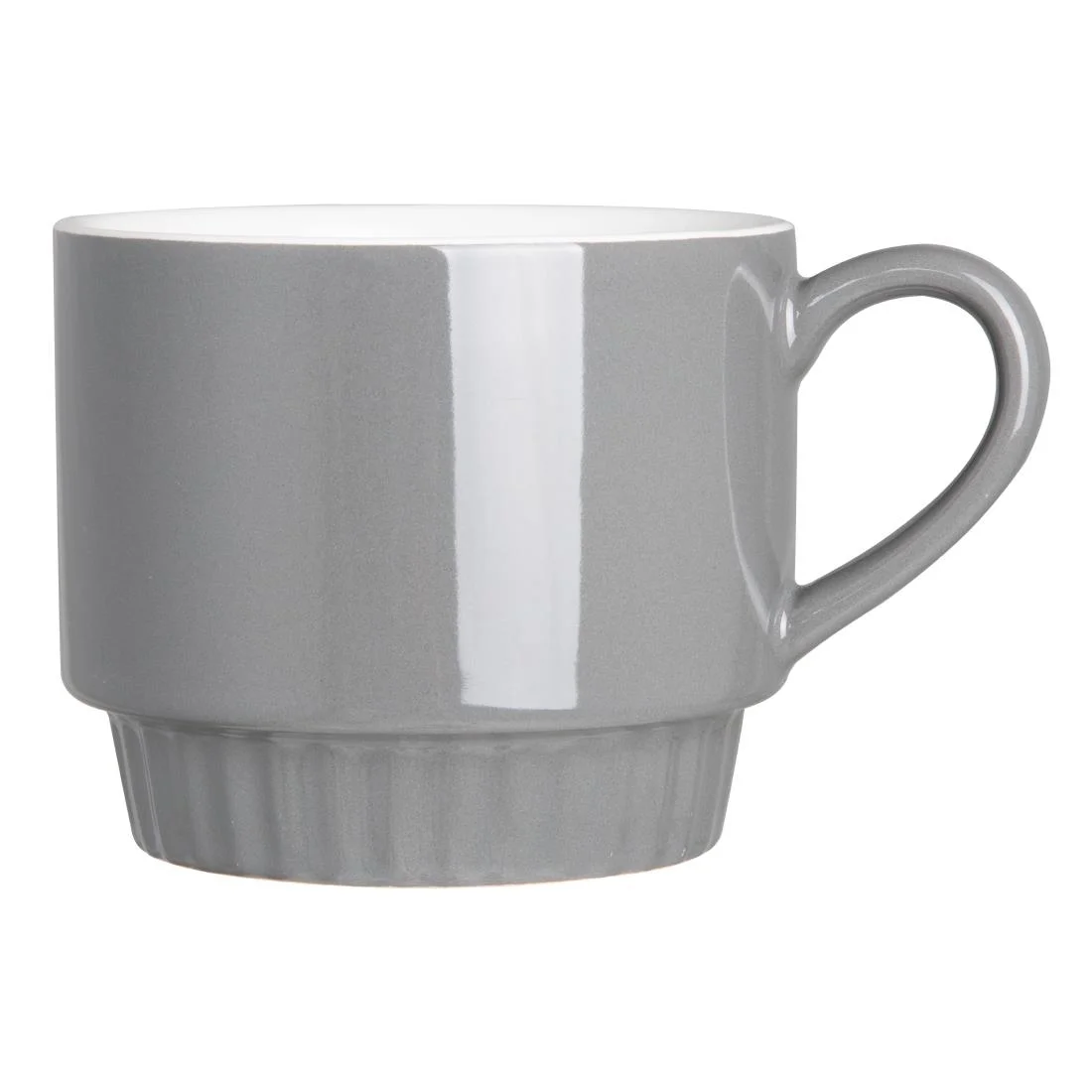 Olympia Café Stacking Mugs Charcoal 340ml (6 Pack)