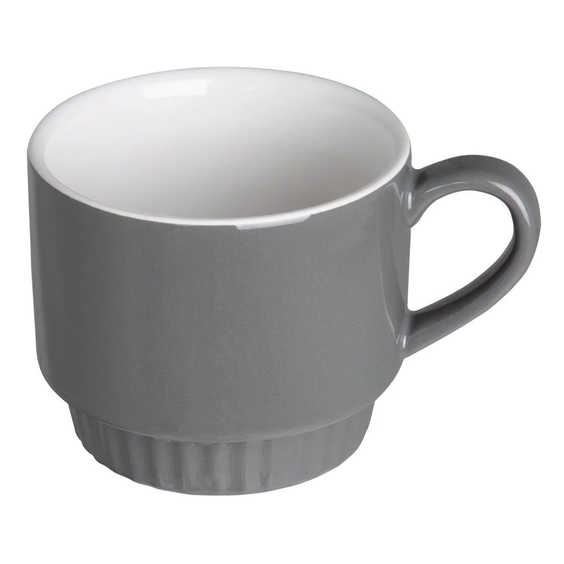 Olympia Café Stacking Mugs Charcoal 340ml (6 Pack) - Image 2