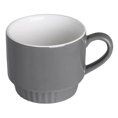 Olympia Café Stacking Mugs Charcoal 340ml (6 Pack) - Image 2