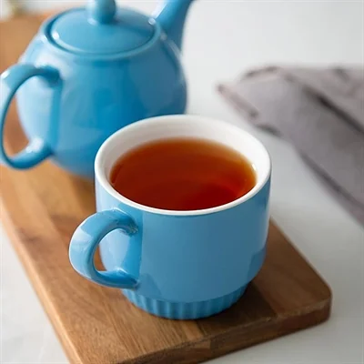 Olympia Café Stacking Mugs Blue 340ml (6 Pack) - Image 6