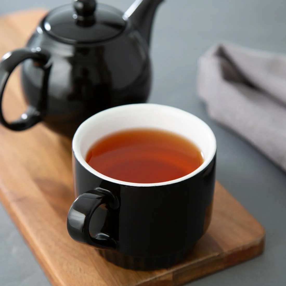 Olympia Café Stacking Mugs Black 340ml (6 Pack) - Image 6