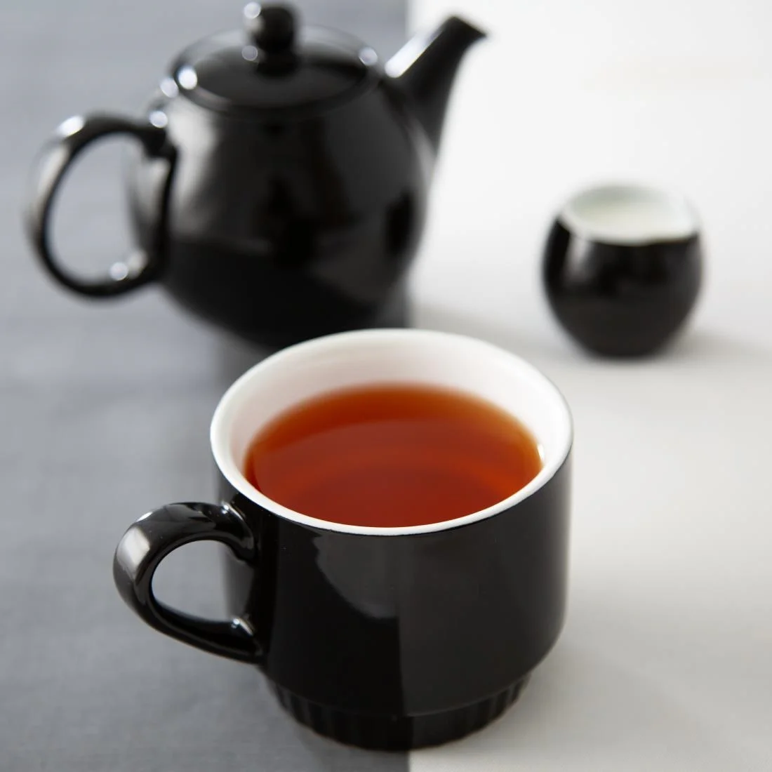 Olympia Café Stacking Mugs Black 340ml (6 Pack) - Image 7