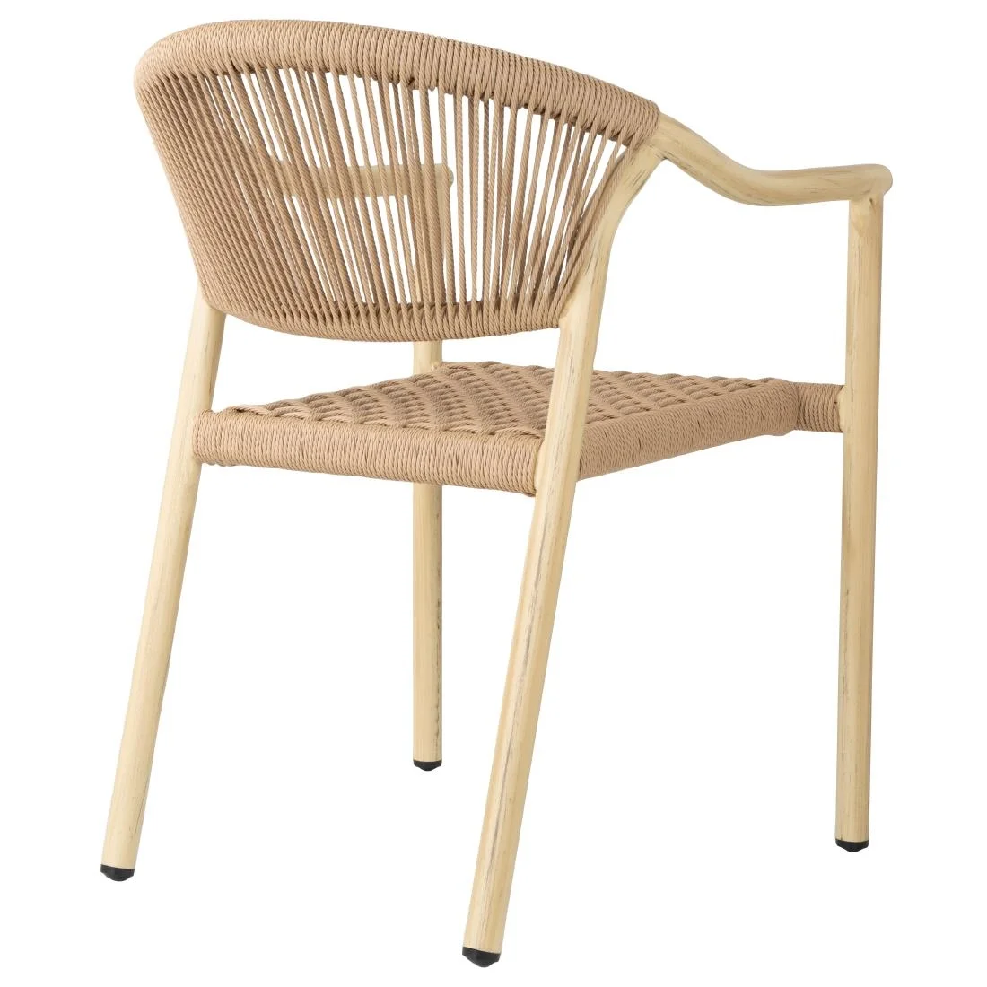 Bolero Dune PE Twist Rattan Outdoor Armchair Honey (4 Pack) - Image 3