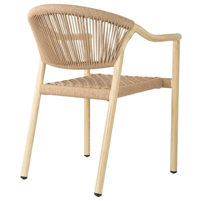 Bolero Dune PE Twist Rattan Outdoor Armchair Honey (4 Pack) - Image 3
