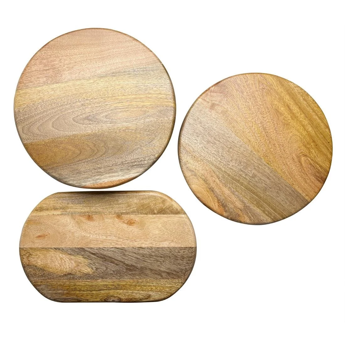 Olympia Mango Wood Rounded Rectangular Display Stand with Legs 350x220mm - Image 2