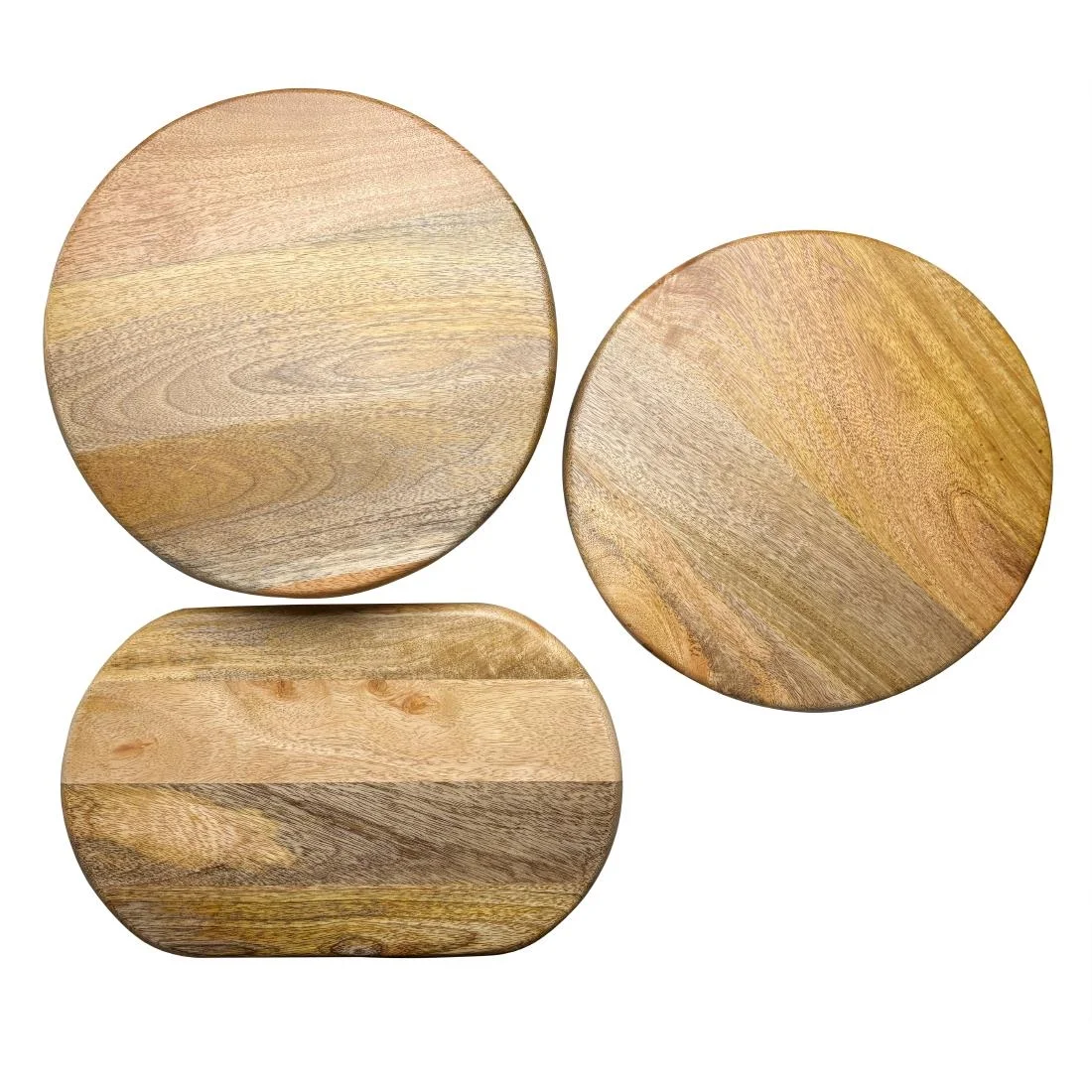 Olympia Mango Wood Round Display Stand with Legs 300x80mm - Image 3