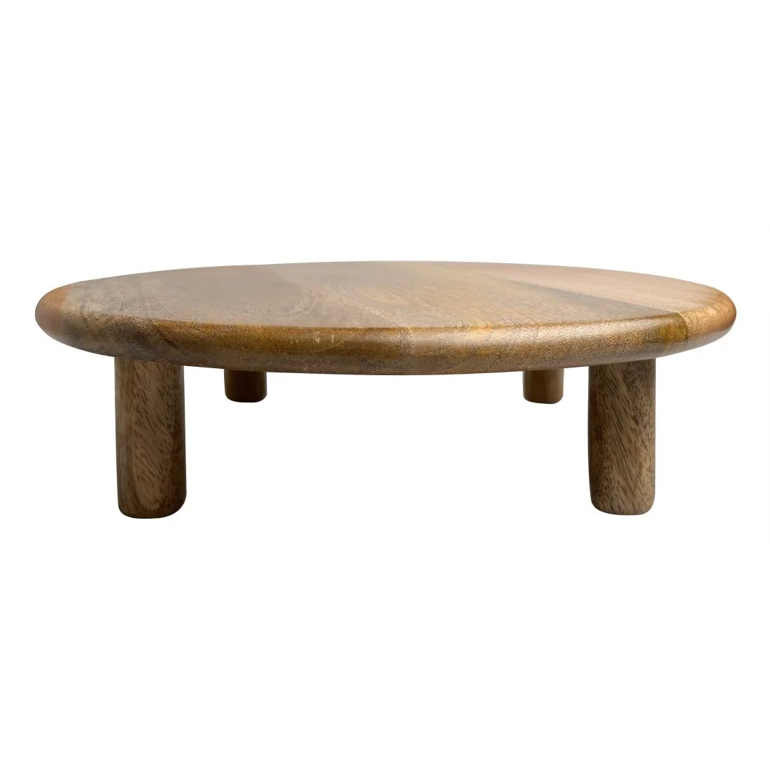 Olympia Mango Wood Round Display Stand with Legs 300x80mm